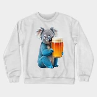 Cute Koala Bear With A Beer Mug Crewneck Sweatshirt